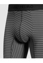 Bóxer Medio Con Estampado De Rayas Horizontales  X1 Para Hombre Negro Patprimo de Patprimo