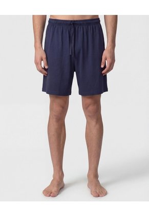 Pijama Unicolor Con Cuello Camisero Para Hombre Azul Patprimo