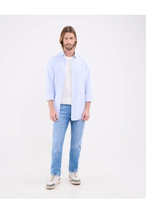 Camisa Oxford   Para Hombre Azul Patprimo