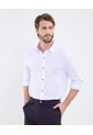 Camisa Manga Larga Con Charretera  Para Hombre Blanco Patprimo de Patprimo