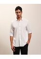 Camisa Manga Larga Con Charretera  Para Hombre Blanco Patprimo de Patprimo