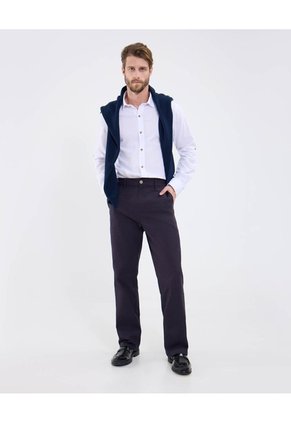Camisa Manga Larga Con Charretera  Para Hombre Blanco Patprimo