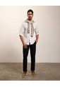 Camisa Manga Larga Con Charretera  Para Hombre Blanco Patprimo de Patprimo