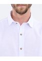 Camisa Manga Larga Con Charretera  Para Hombre Blanco Patprimo de Patprimo