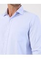 Camisa Formal De Manga Larga Con Bolsillo   Para Hombre Azul Patprimo de Patprimo