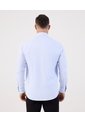 Camisa Formal De Manga Larga Con Bolsillo   Para Hombre Azul Patprimo de Patprimo