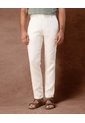 Pantalón De Lino Fresco  Con Corte Recto  Para Hombre Blanco Patprimo de Patprimo