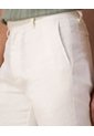 Pantalón De Lino Fresco  Con Corte Recto  Para Hombre Blanco Patprimo de Patprimo