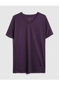 Camiseta Manga Corta Cuello V Con Grabado Laser  Para Hombre Morado Patprimo de Patprimo