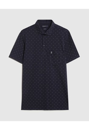 Polo Estampado Para Hombre Azul Patprimo