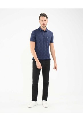Polo Estampado Para Hombre Azul Patprimo