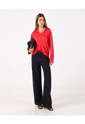 Camisa  Para Mujer Manga Larga Color Rojo Marca Patprimo #30010756