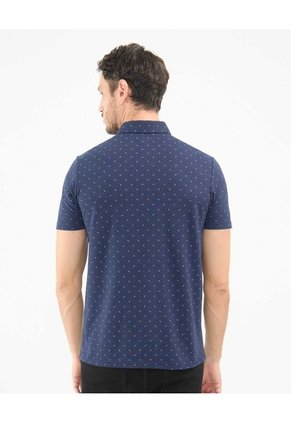 Polo Estampado Para Hombre Azul Patprimo