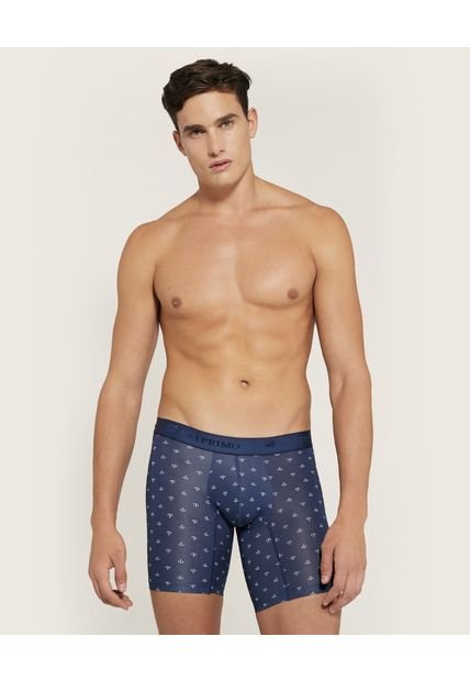 Boxer Para Hombre Fleat Seamer Medio Color Azul Medio Marca Patprimo #44000194