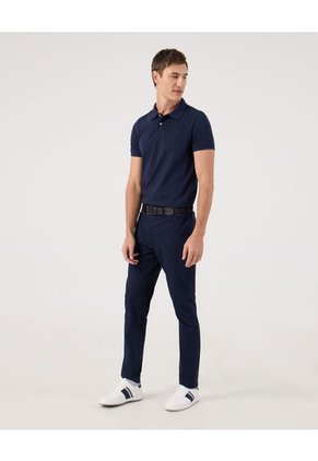 Polo Cuello Tejido Unicolor  Para Hombre Azul Patprimo