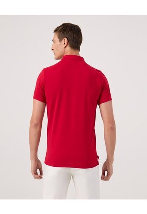 Polo Cuello Tejido Unicolor Para Hombre Rojo Patprimo