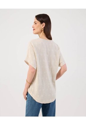 Blusa  Para Mujer Manga Corta Color Beige Marca Patprimo #30123625