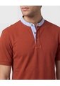 Polo Con Cuello Neru Y Pechera   Para Hombre Naranja Patprimo de Patprimo