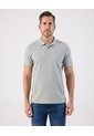Camisa Polo Micro-Rayas Tejido Piqué   Para Hombre Gris Patprimo de Patprimo