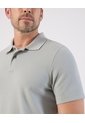 Camisa Polo Micro-Rayas Tejido Piqué   Para Hombre Gris Patprimo de Patprimo