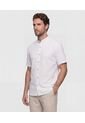 Camisa  Manga Corta Cuello Mao  Para Hombre Blanco Patprimo de Patprimo