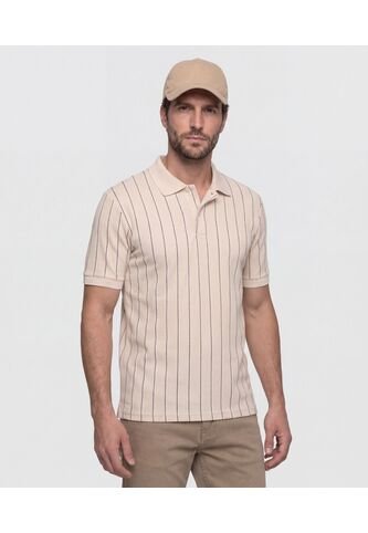 Polo  Manga Corta Con Cuello De Rib  Para Hombre Beige Patprimo Patprimo