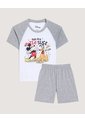Pijama Estampada Manga Corta Para Niños  Infantil Niño Gris Patprimo de Patprimo
