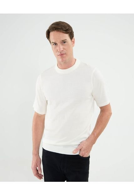 Camiseta Para Hombre Manga Corta Cuello Redondo Color Blanco Marca Patprimo #44090949