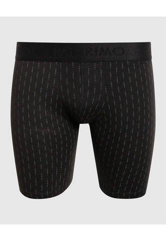 Boxer X1 Para Hombre Fleat Seamer Largo Color Negro Marca Patprimo #44000459 Patprimo