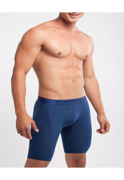 Boxer Para Hombre Fleat Seamer Largo Color Azul Oscuro Marca Patprimo #44000072