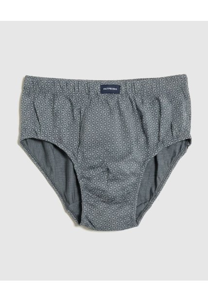 Calzoncillo Clasico Estampado  X1 Para Hombre Gris Patprimo