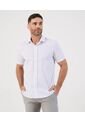 Camisa Casual De Manga Corta A Rayas   Para Hombre Blanco Patprimo de Patprimo
