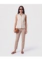 Camisa Sin Mangas Cuello Clásico   Para Mujer Gris Patprimo de Patprimo