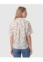 Camisa De Manga Corta Con Bolsillos   Para Mujer Blanco Patprimo de Patprimo