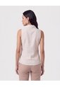 Camisa Sin Mangas Cuello Clásico   Para Mujer Gris Patprimo de Patprimo