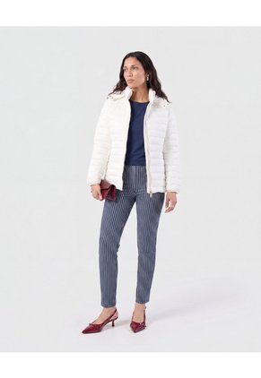 Chaqueta Acolchada Con Capota Para Mujer Blanco Patprimo