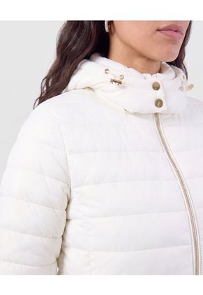 Chaqueta Acolchada Con Capota Para Mujer Blanco Patprimo