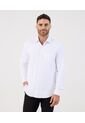 Camisa Formal De Manga Larga Con Bolsillo   Para Hombre Blanco Patprimo de Patprimo