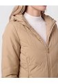 Chaqueta Acolchada Con Capota   Para Mujer Café Patprimo de Patprimo