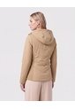 Chaqueta Acolchada Con Capota   Para Mujer Café Patprimo de Patprimo