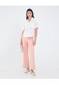 Pantalón Fluido Unicolor  Para Mujer Rosa Patprimo de Patprimo