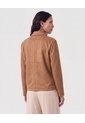 Chaqueta Corta Estilo Camisero   Para Mujer Café Patprimo de Patprimo