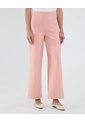 Pantalón Fluido Unicolor  Para Mujer Rosa Patprimo de Patprimo
