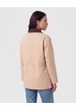 Chaqueta Con Cuello De Pana   Para Mujer Beige Patprimo de Patprimo