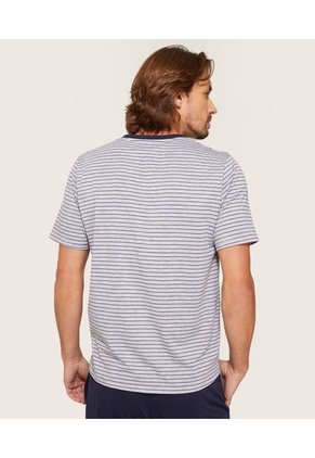 Camiseta Para Hombre Manga Corta Color Azul  Marca Patprimo #44090675