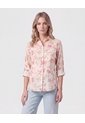 Camisa De Mangas Recogibles   Para Mujer Rosa Patprimo de Patprimo