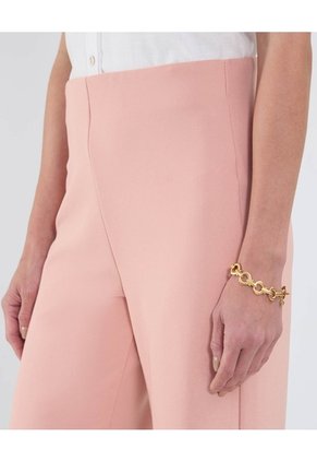 Pantalón Fluido Unicolor  Para Mujer Rosa Patprimo
