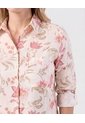 Camisa De Mangas Recogibles   Para Mujer Rosa Patprimo de Patprimo