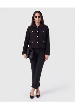 Top Sin Mangas Cuello U   Para Mujer Negro Patprimo