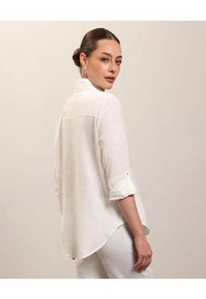 Camisa Para Mujer Manga Larga Color Blanco Marca Patprimo #30010697